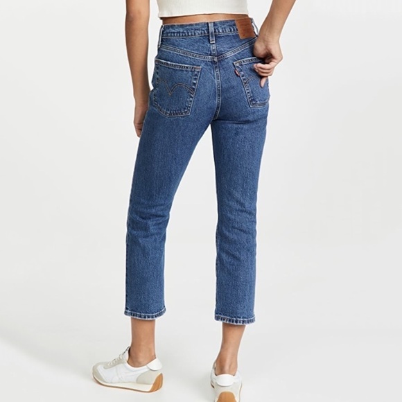 NWT Levi’s 501 High Rise Cropped Jeans In Salsa Middle - Picture 3 of 10